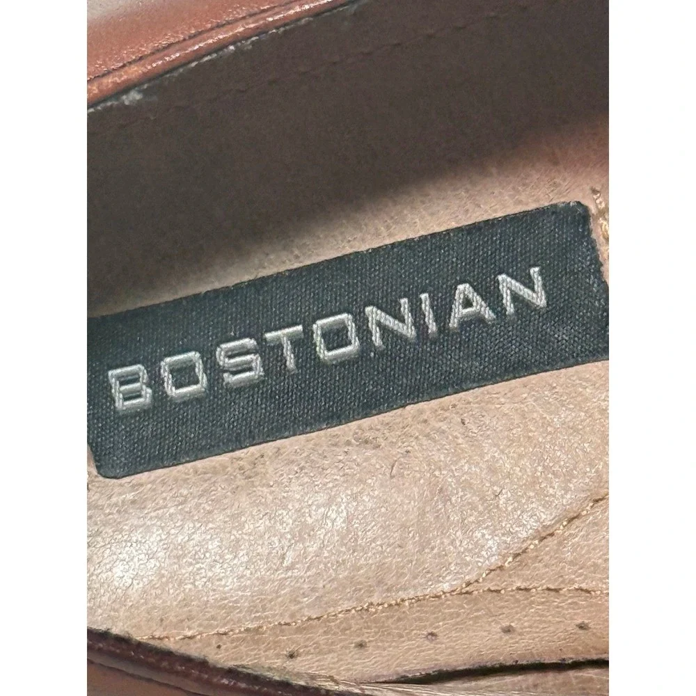 Bostonian Mens Leather Cap Toe Oxford Dress‎ Shoes Brown Lace Up Size 13